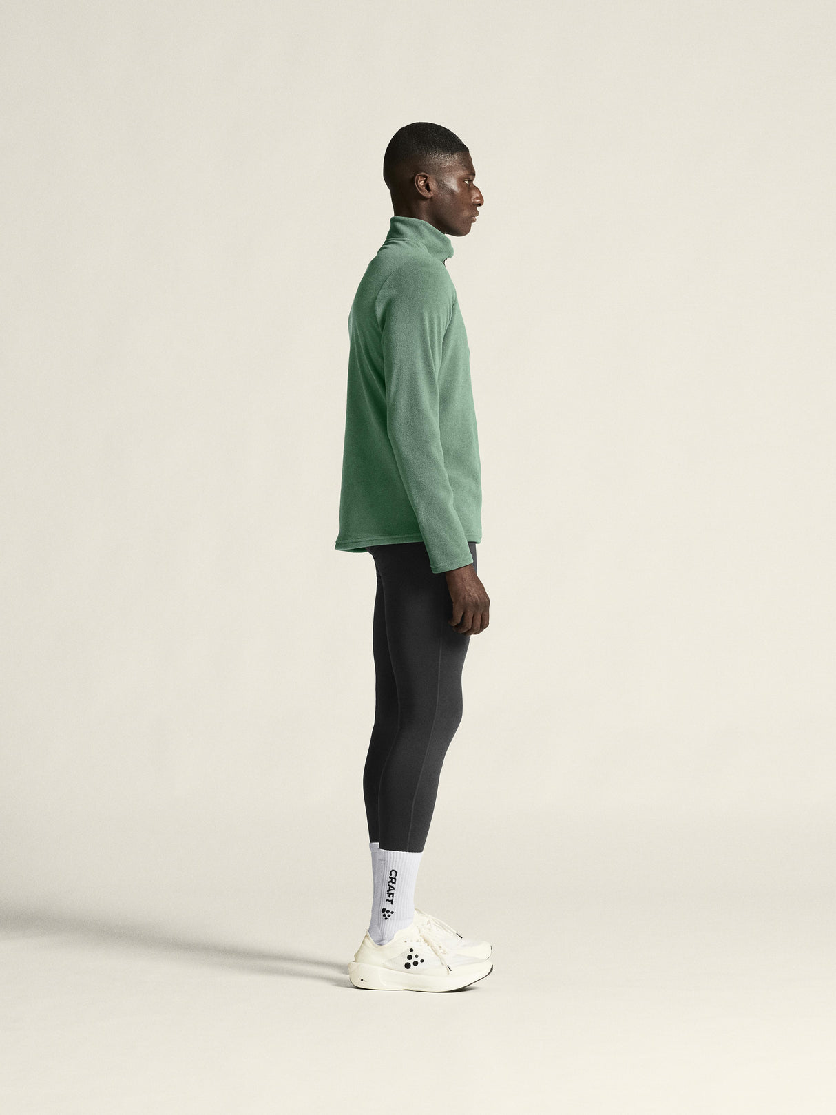 Explore Power Fleece Tights M - Black - Closeup 2