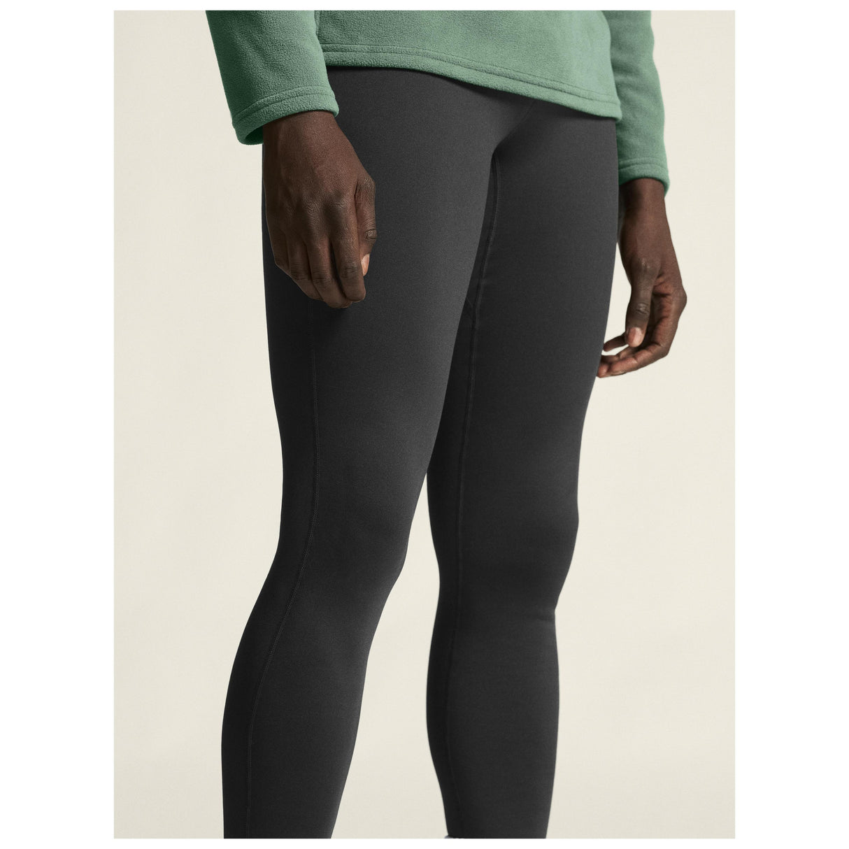 Explore Power Fleece Tights M - Black - Closeup 5
