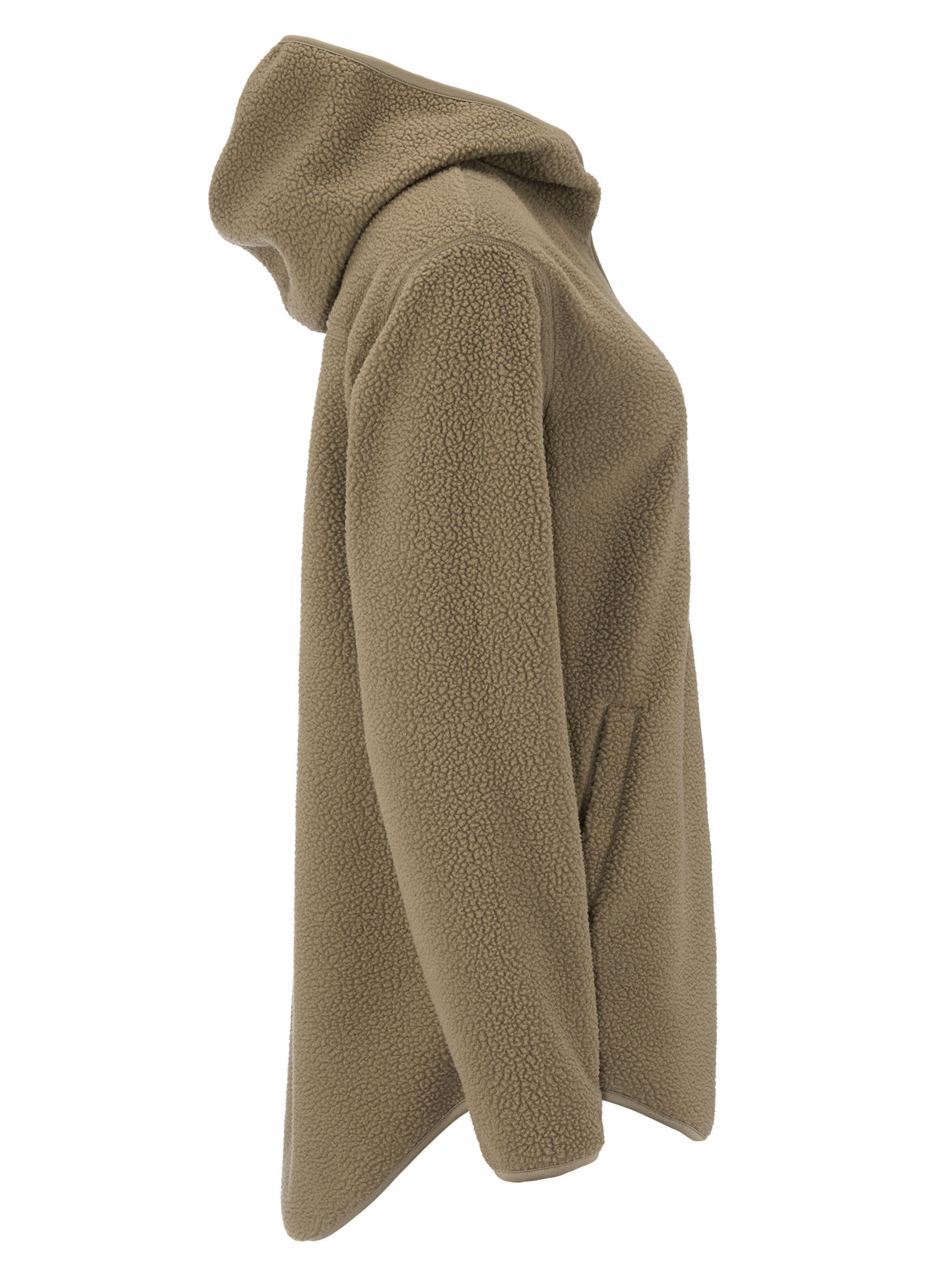 Join Pile Fleece Fz Hood W - Taupe - Right