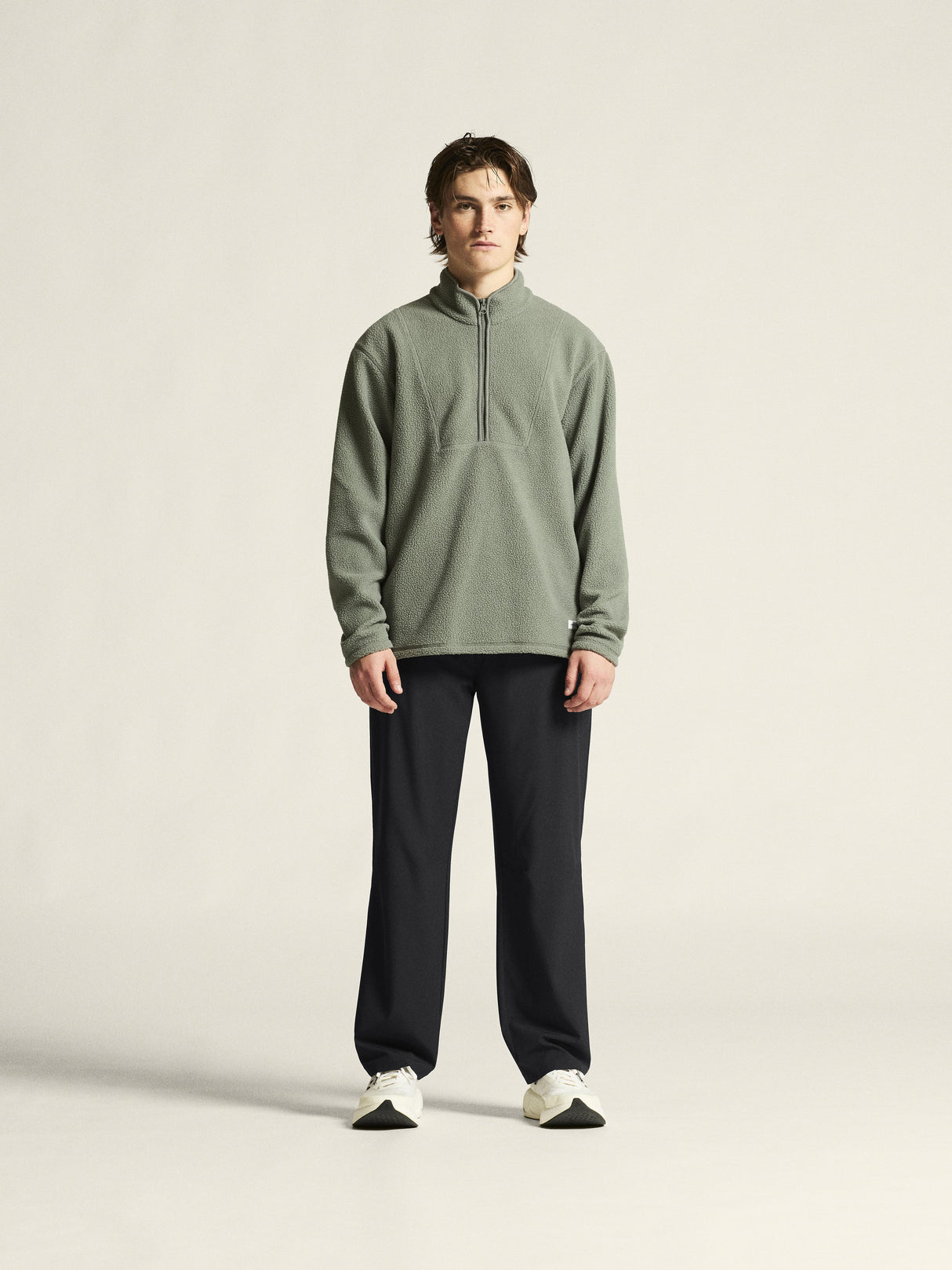 Join Pile Fleece Hz M - Leaf - Closeup 1