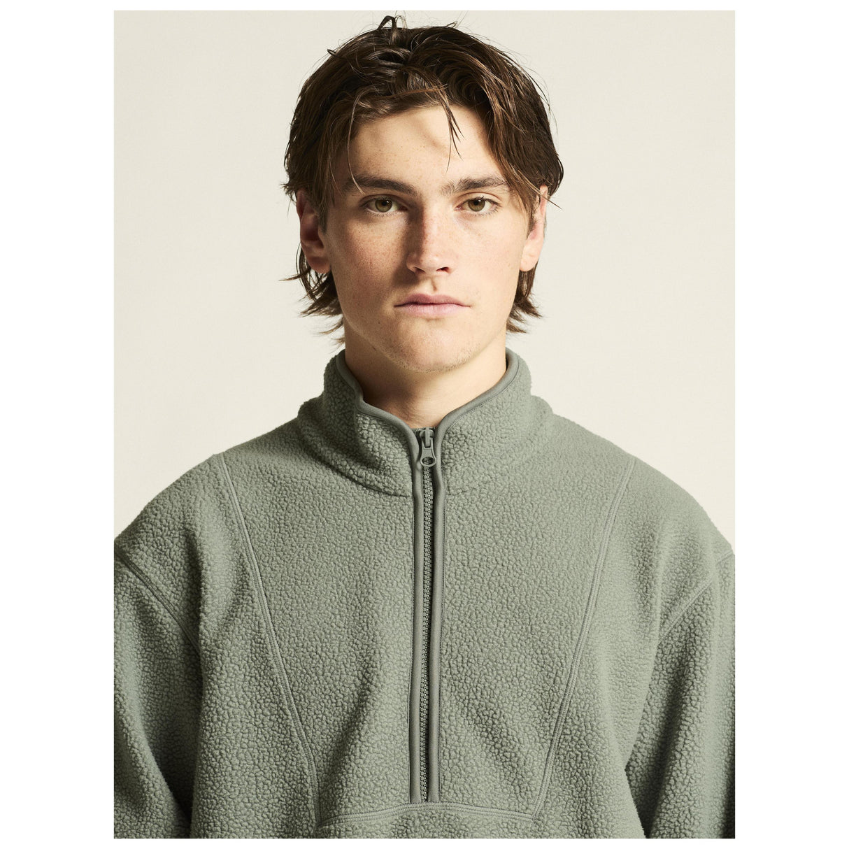 Join Pile Fleece Hz M - Green - Closeup 5