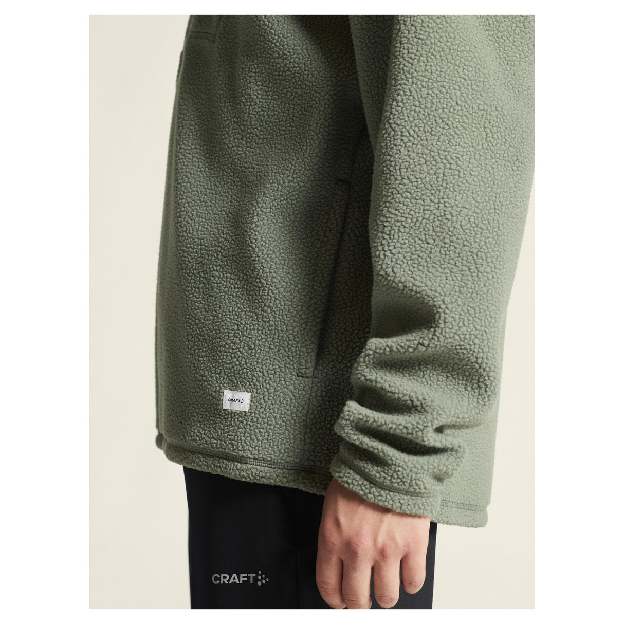 Join Pile Fleece Hz M - Green - Closeup 6