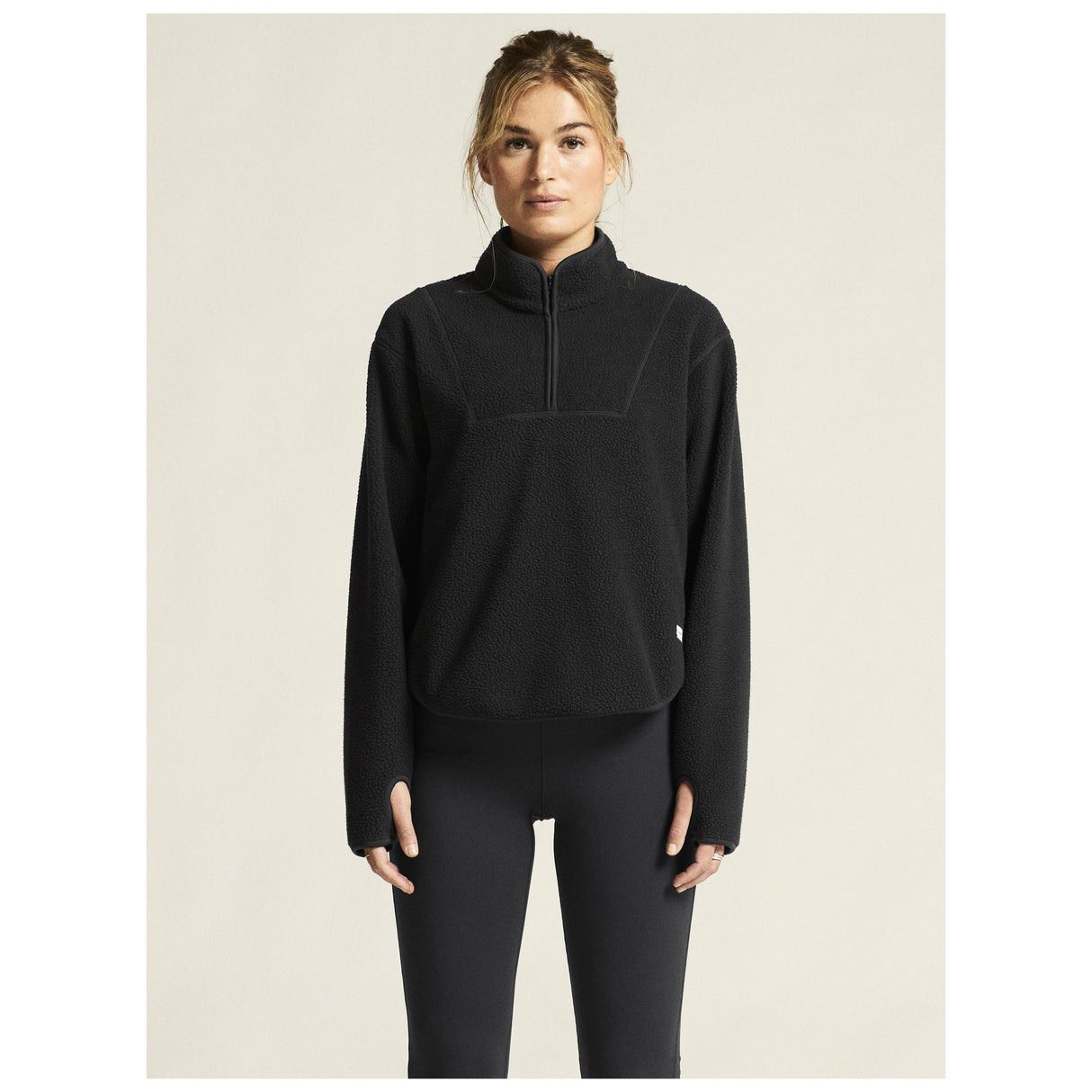 Join Pile Fleece Hz W - Black - Closeup 4
