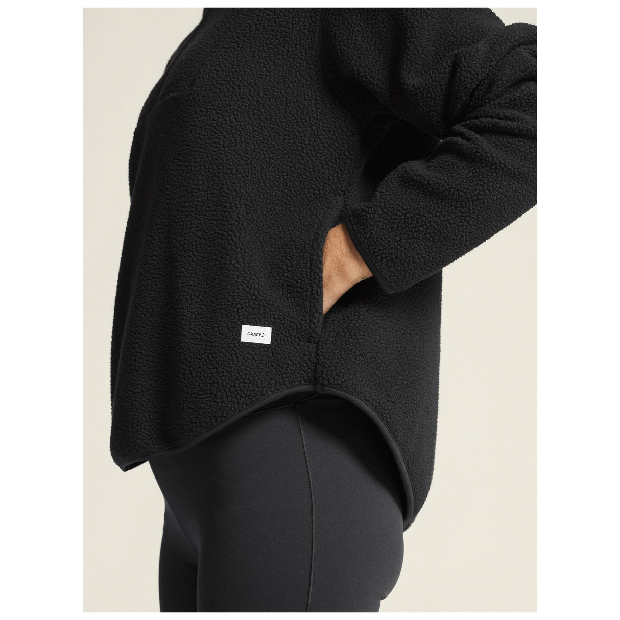 Join Pile Fleece Hz W - Black - Closeup 6