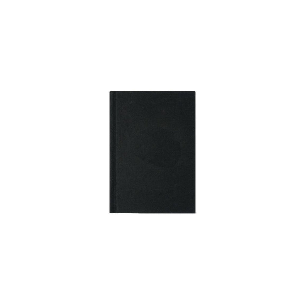 Notebook linen textile ruled A4 black