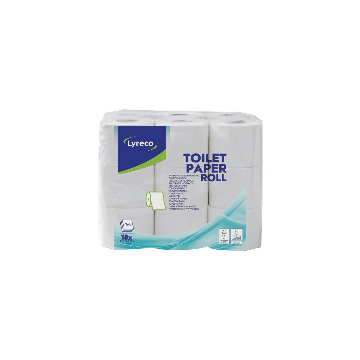 Toilet paper LYRECO 30m 18/pack