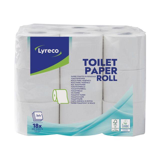 Toilet paper LYRECO 30m 18/pack