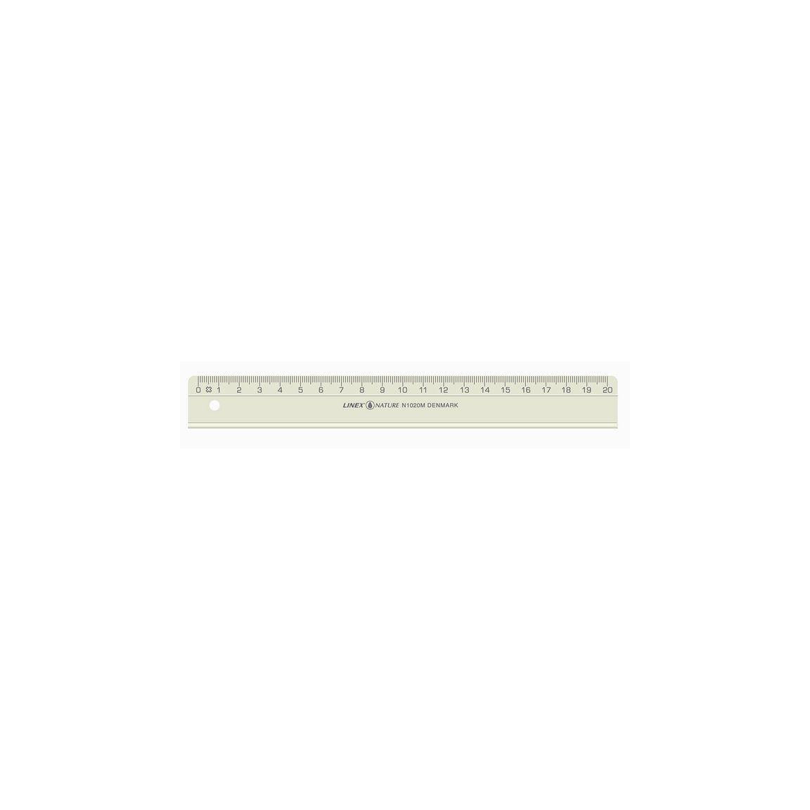 Ruler LINEX 20cm natural material