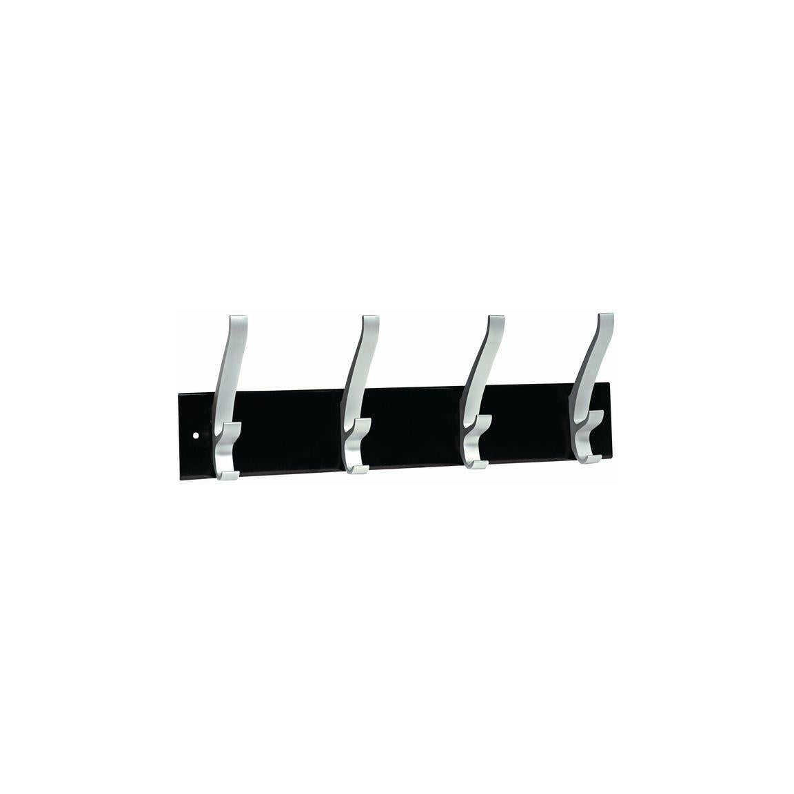 UNILUX coat hanger 4 hooks black/metal
