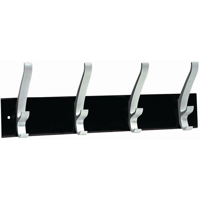 UNILUX coat hanger 4 hooks black/metal