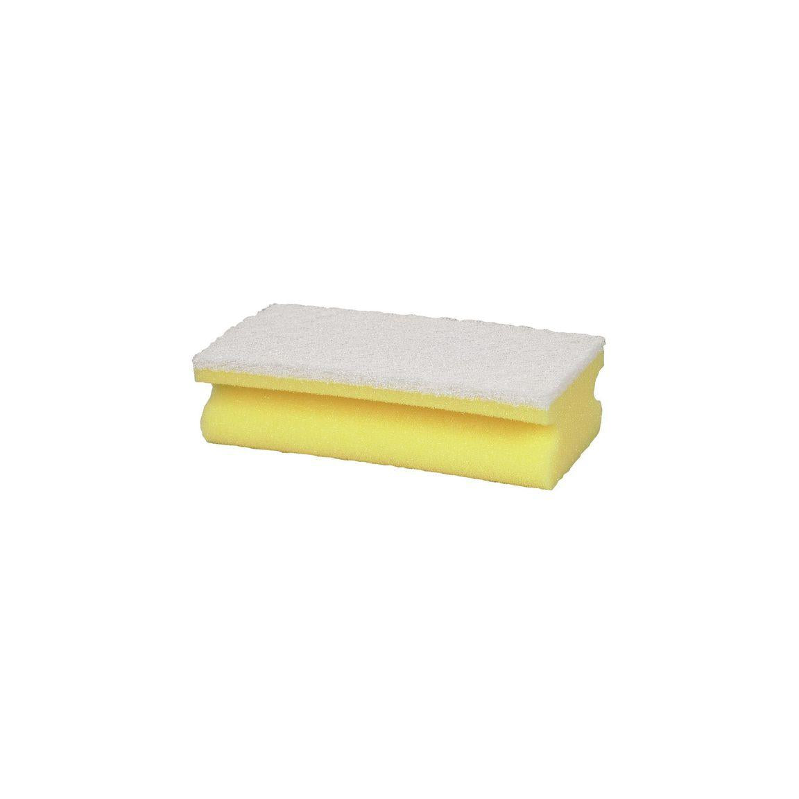 Cleaning sponge white/yellow 15x7cm 10/pack
