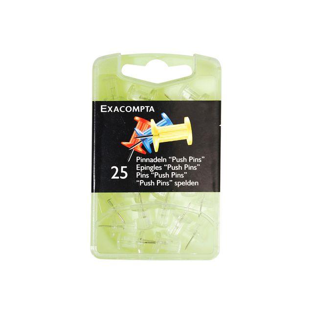 Push-pin map pins transparent 25/pack