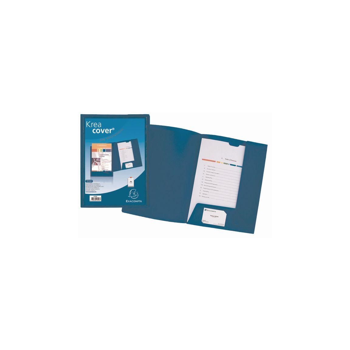 Folder EXACOMPTA KreaCover 2-kl PP A4 blue