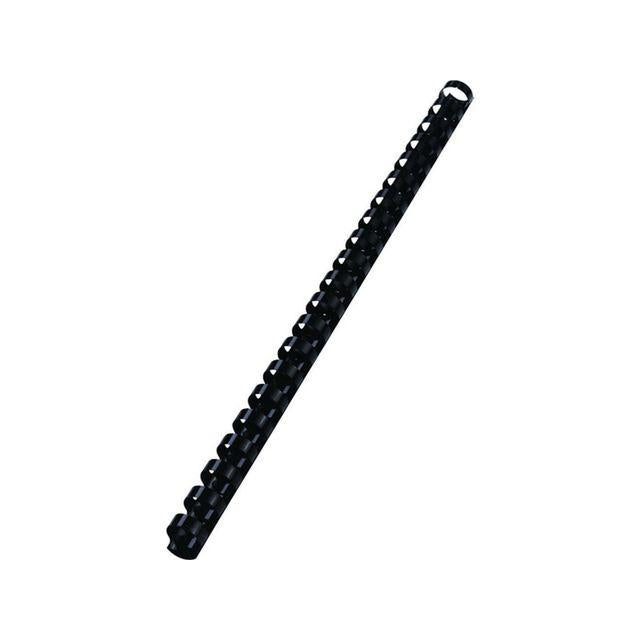 Plastic spiral GBC 25mm black 50/pack