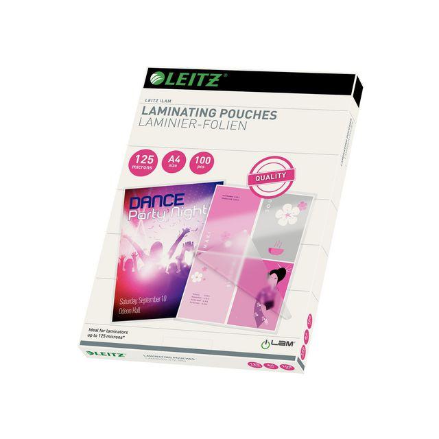 Laminate LEITZ A4 125mic clear 100/pack