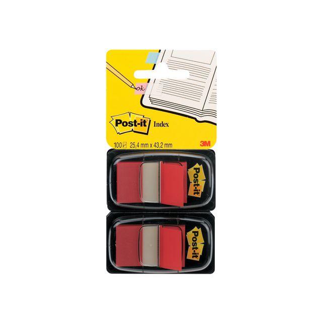 Index POST-IT 25,4x43,2mm red 100/pack