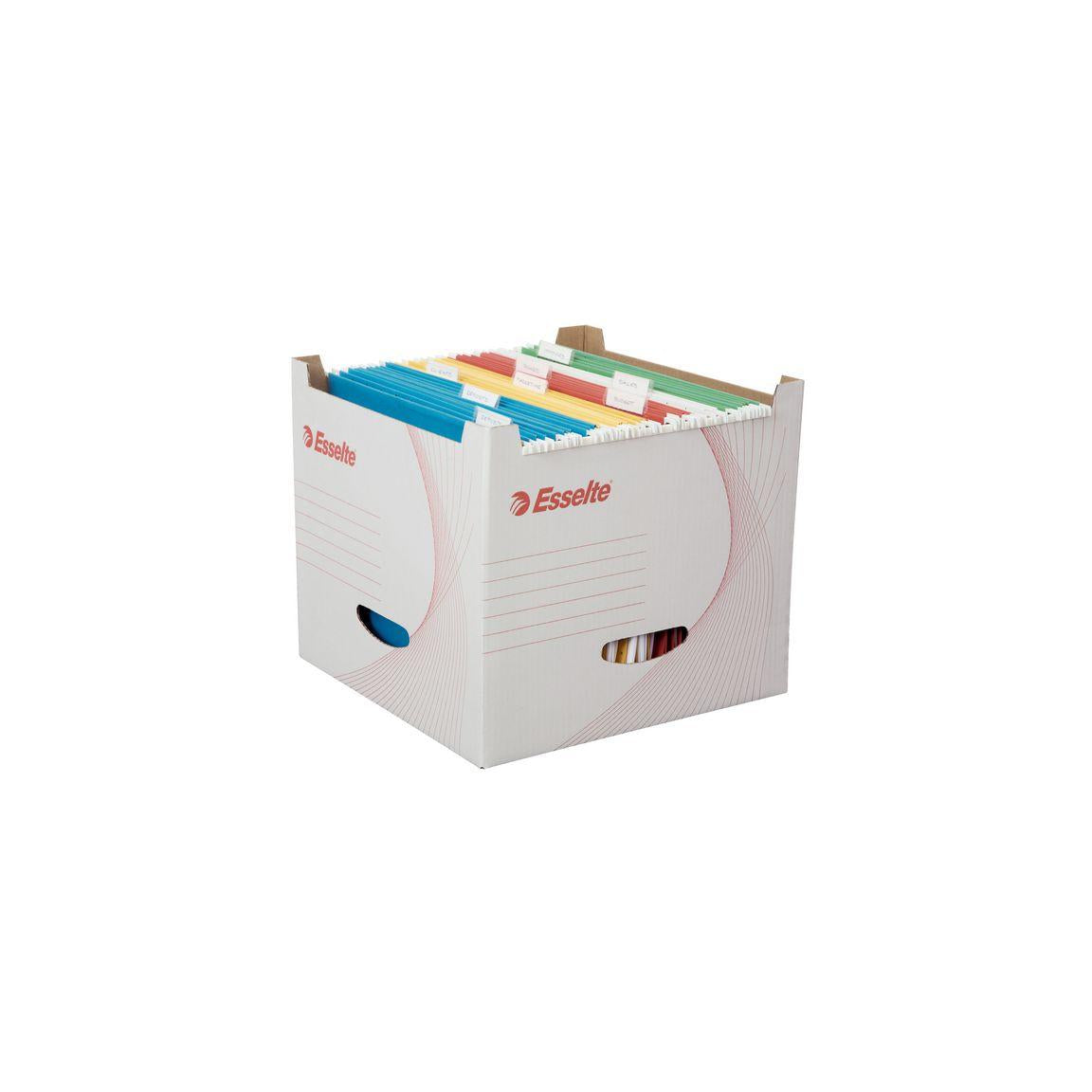 File box ESSELTE for suspension files w. lid