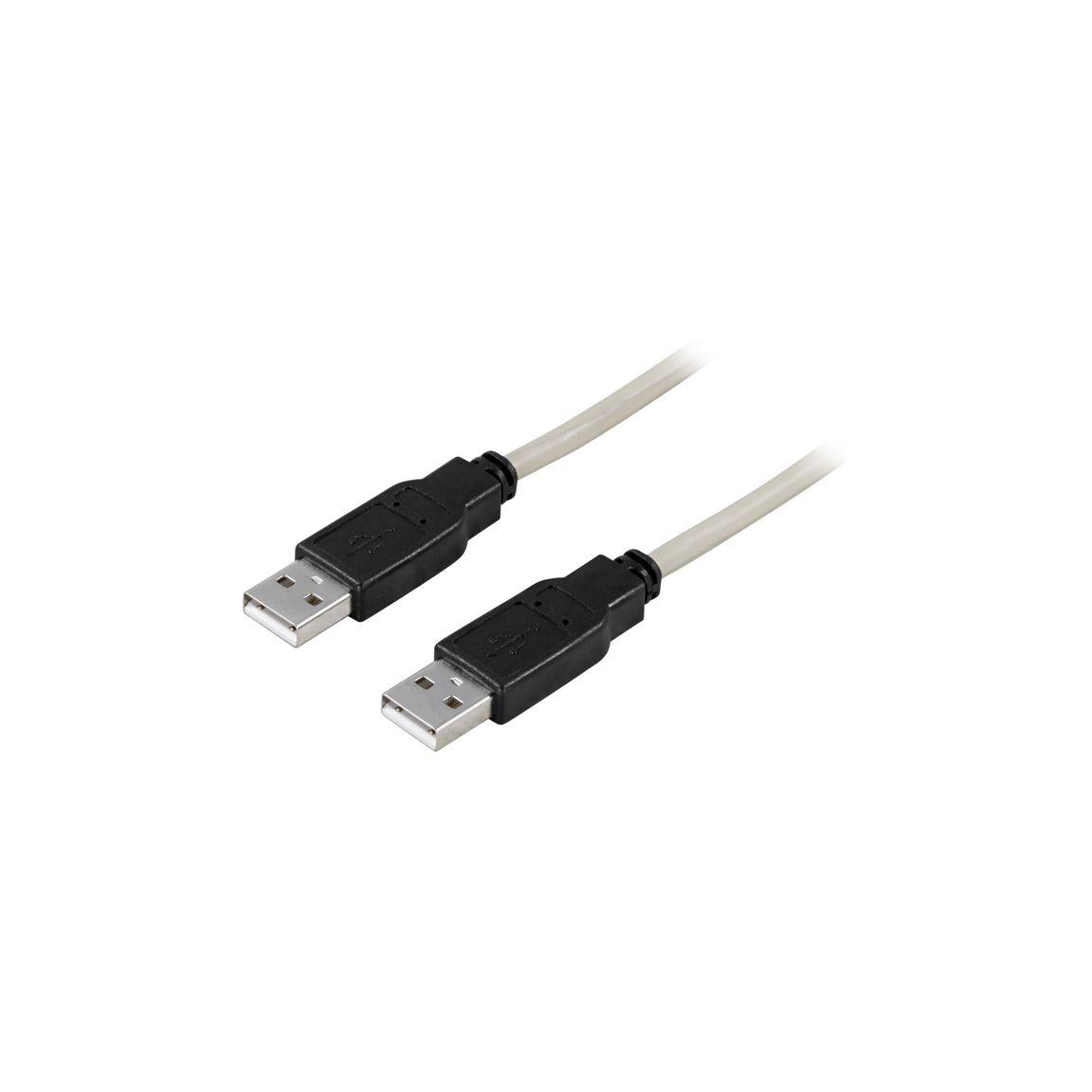 Cable DELTACO USB 2.0 A-A 3m grey/black