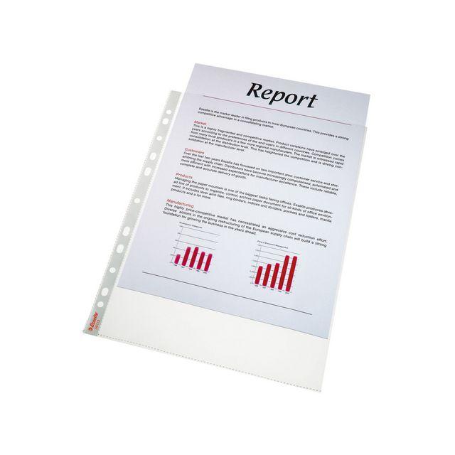 Plastic pocket ESSELTE A4 clear 0,075mm100/pc