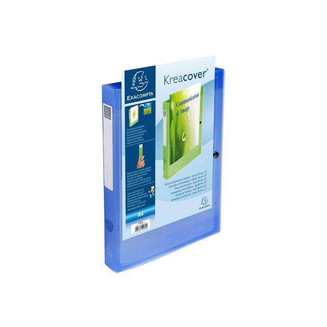 Box folder EXACOMPTA A4 PP transp blue