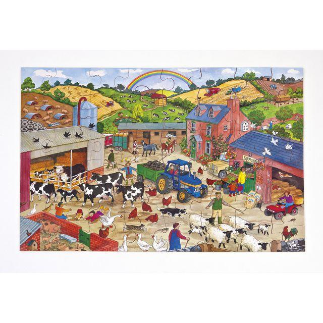 Floor puzzle farmhouse 60x40cm