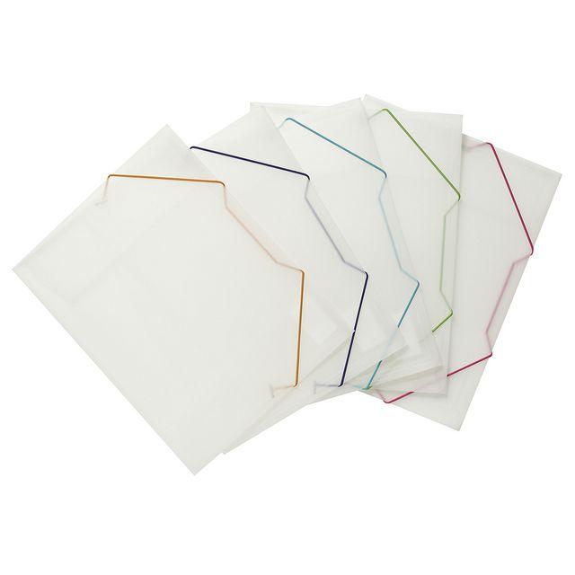 Rubber band folder 3 flap A4 PP sorted