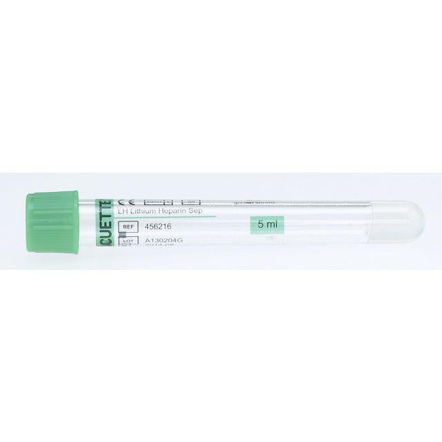 VACUETTE Mint Green Li-Hep Gel7/5ml 50/pack
