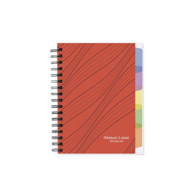 A5 70g pad 150 sheets with 5 dividers