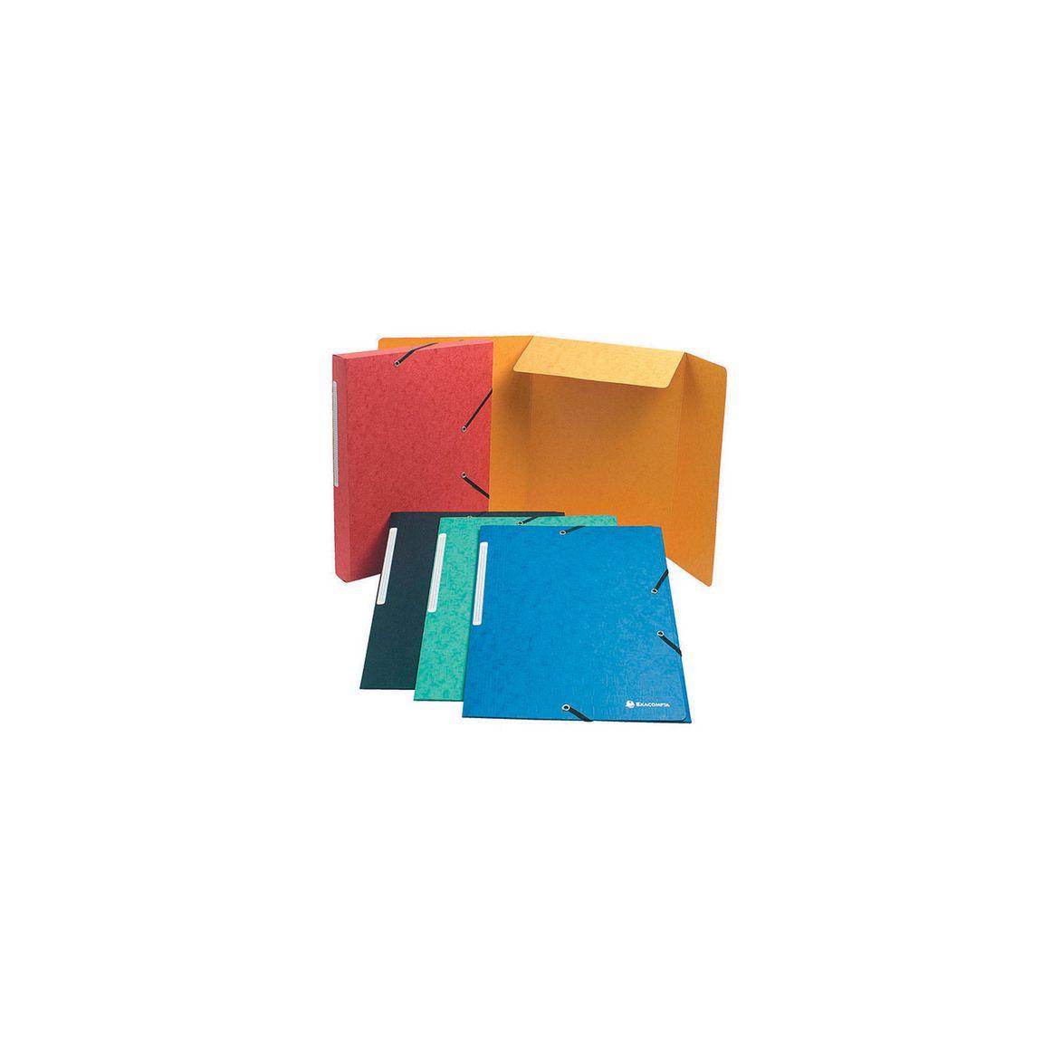 Rubber band folder 3 flap A4 600g sorted