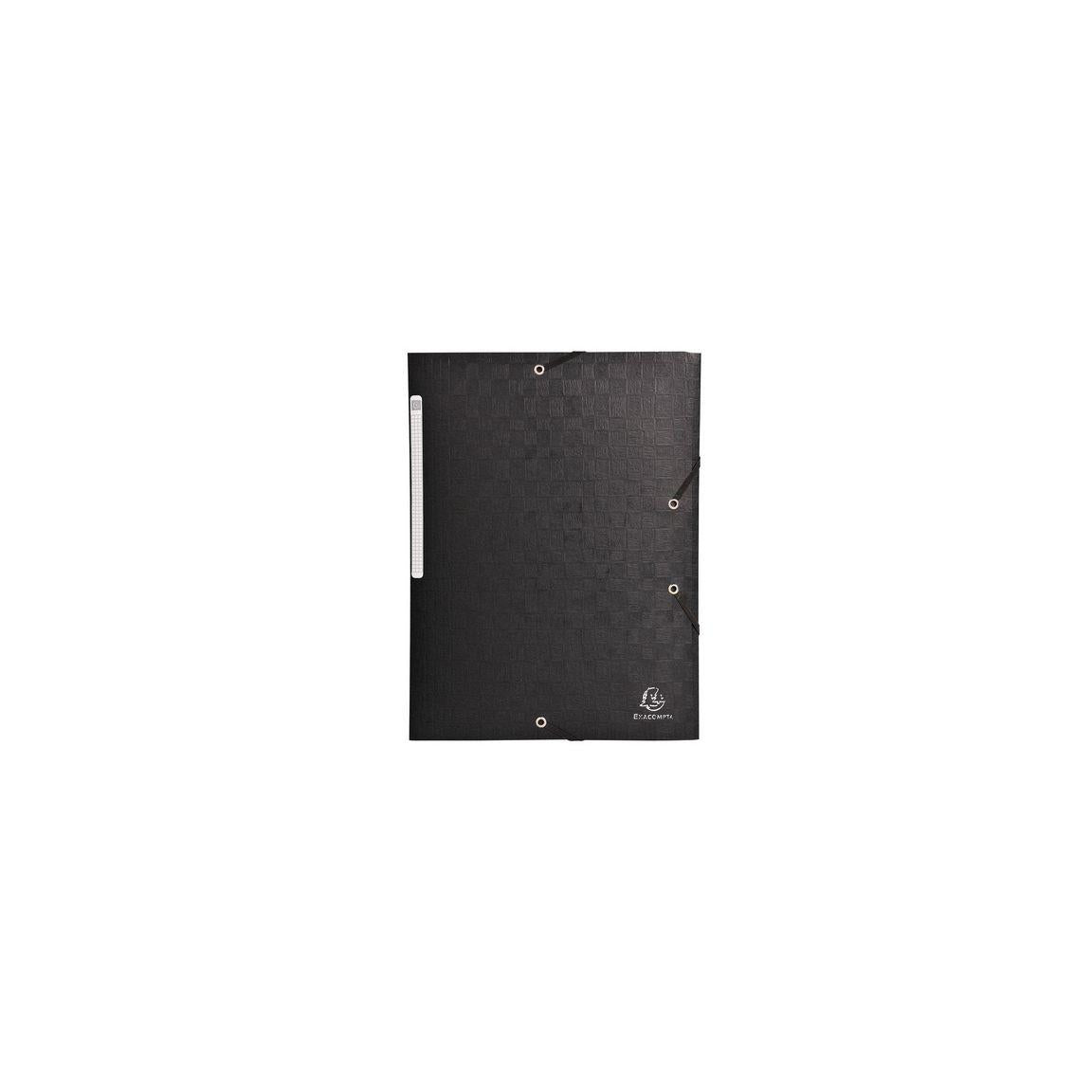 Rubber band folder 3-flap A4 600g black