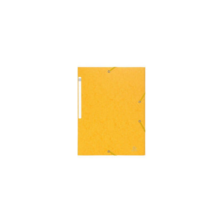 Rubber band folder 3 flap A4 600g yellow
