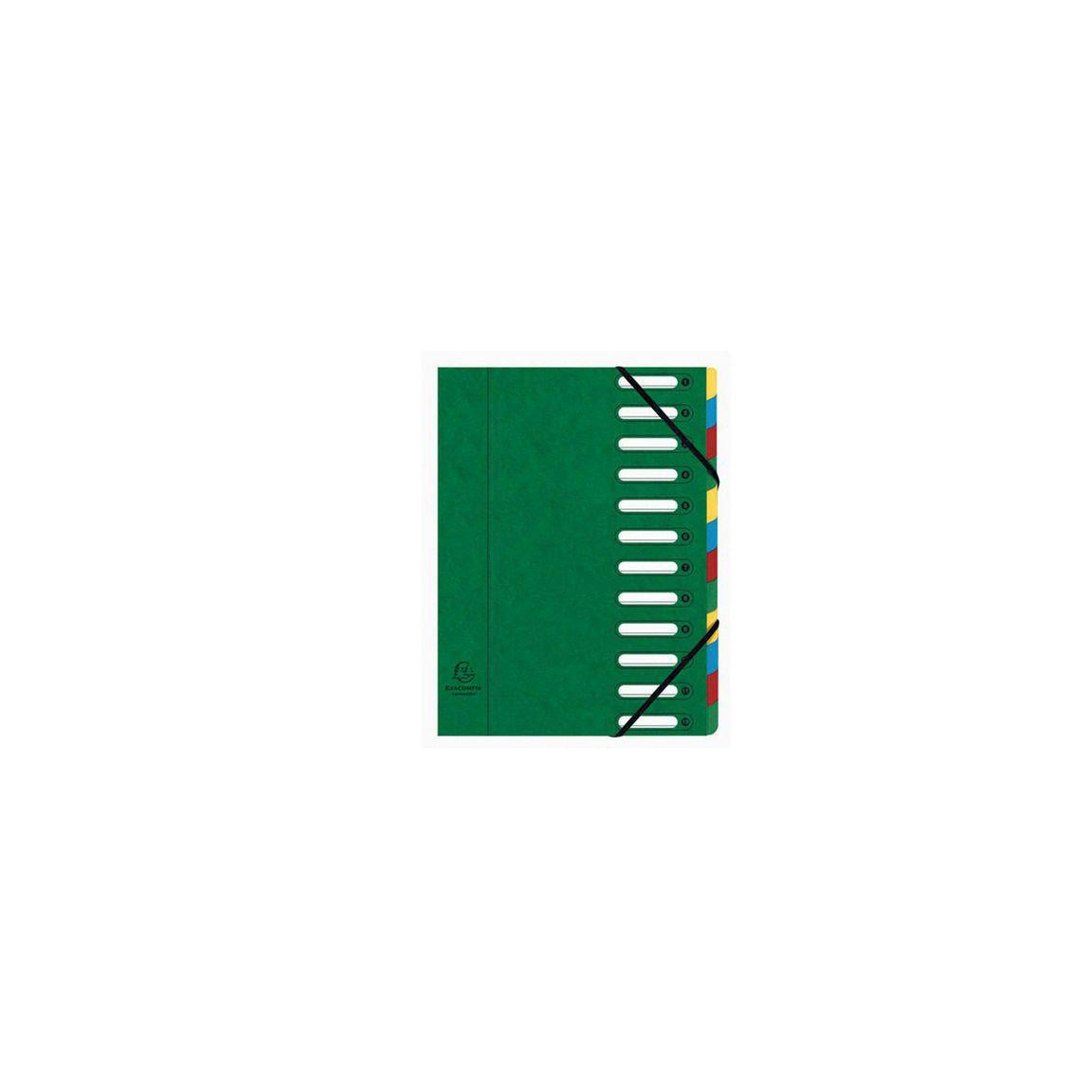 Sorting folder EXACOMPTA 12-tab green