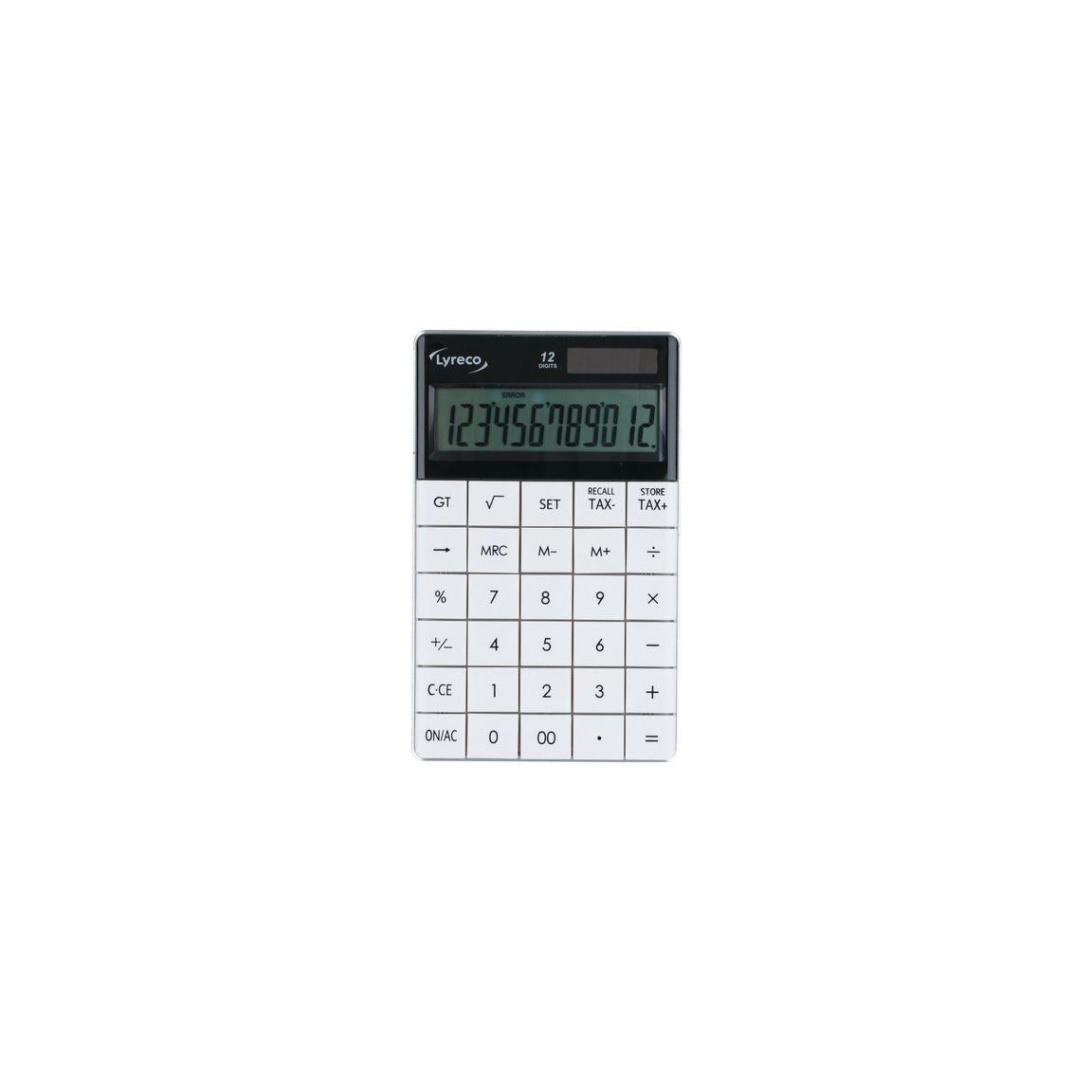 Desk calculator LYRECO 1589 12 digits white