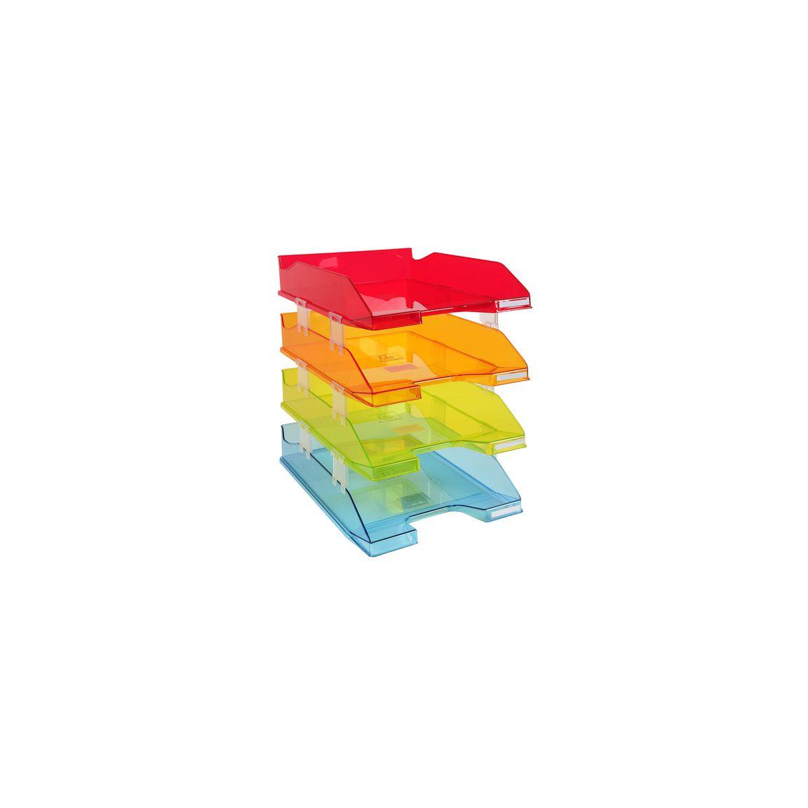 Letterbox set EXACOMPTA combo clear 4/pc