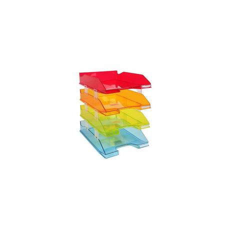 Letterbox set EXACOMPTA combo clear 4/pc