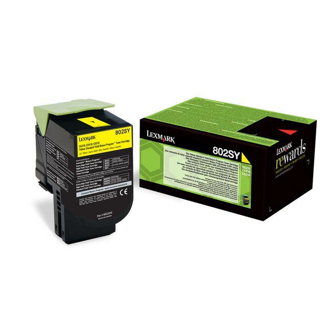 Toner LEXMARK 80C2SM0 802SY 2K yellow