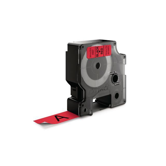 Tape DYMO D1 19mm black on red