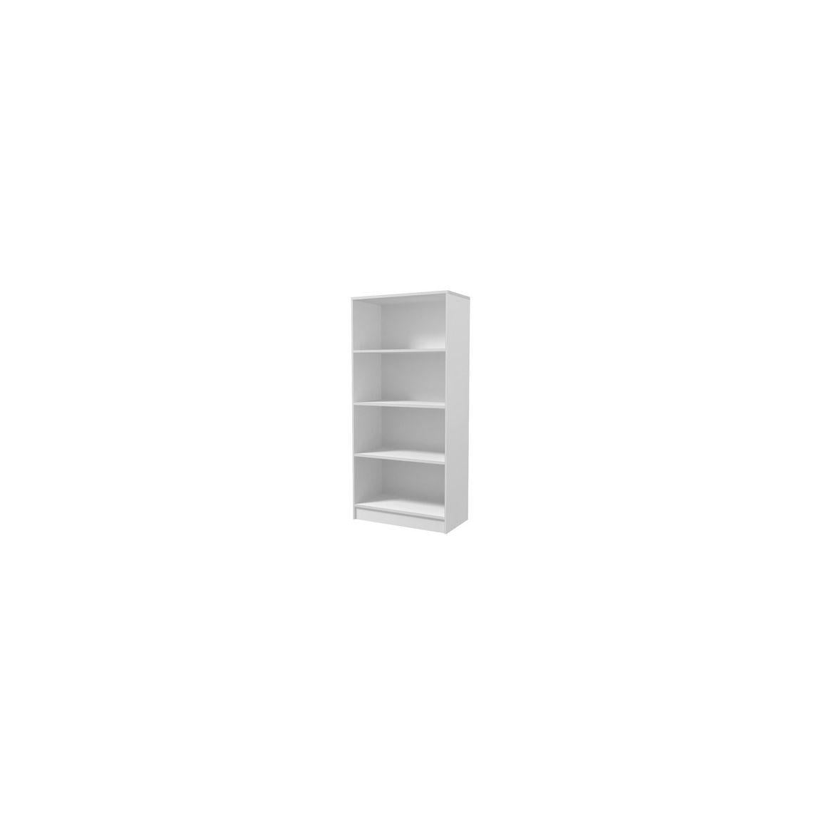 Shelf 4 levels 172,5x80,5x41,5cm white light