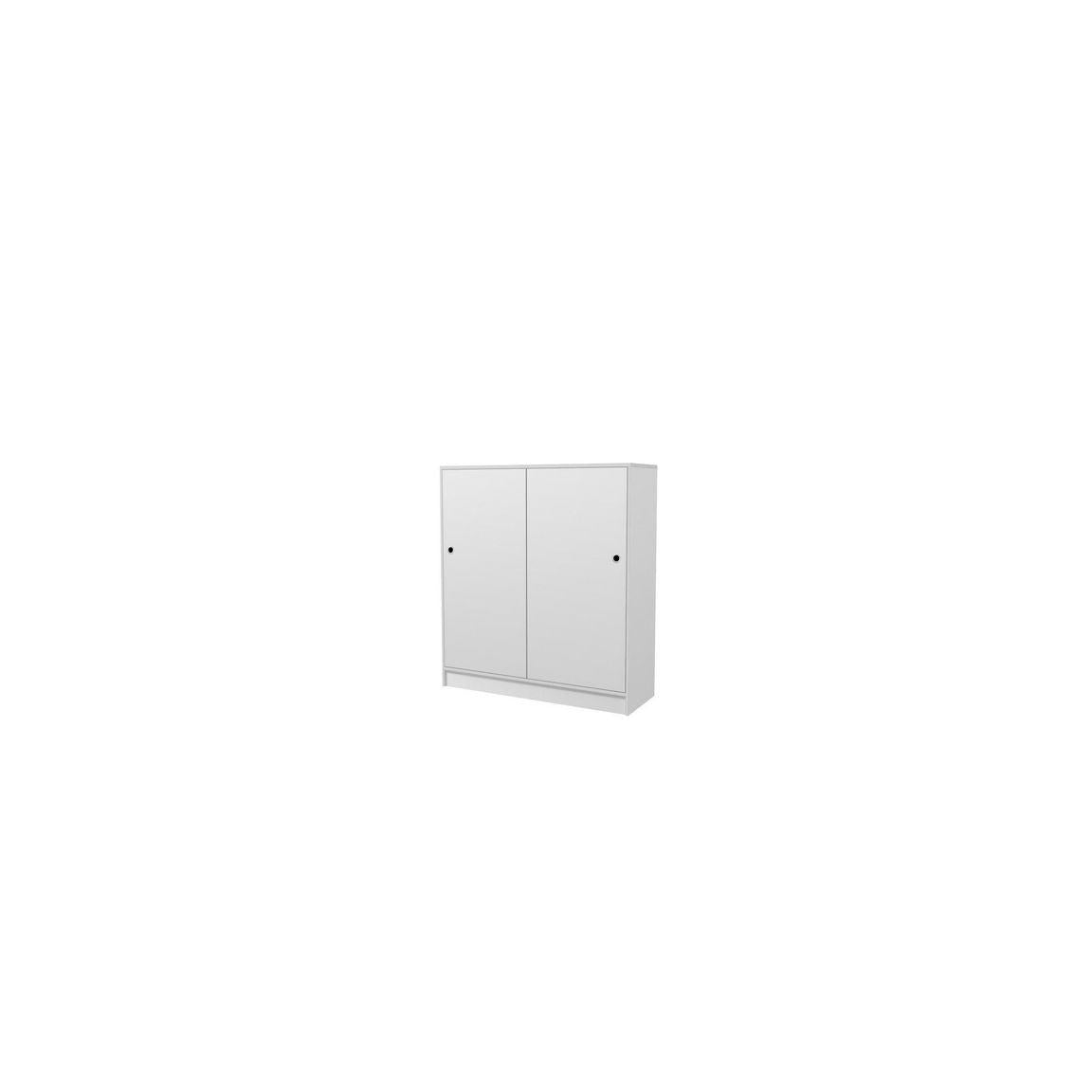 Cabinet B1200 3xA4 sliding doors H132,5cm white