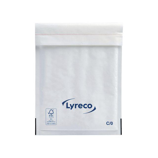 Bubble bag LYRECO 150x210mm white 100/pack