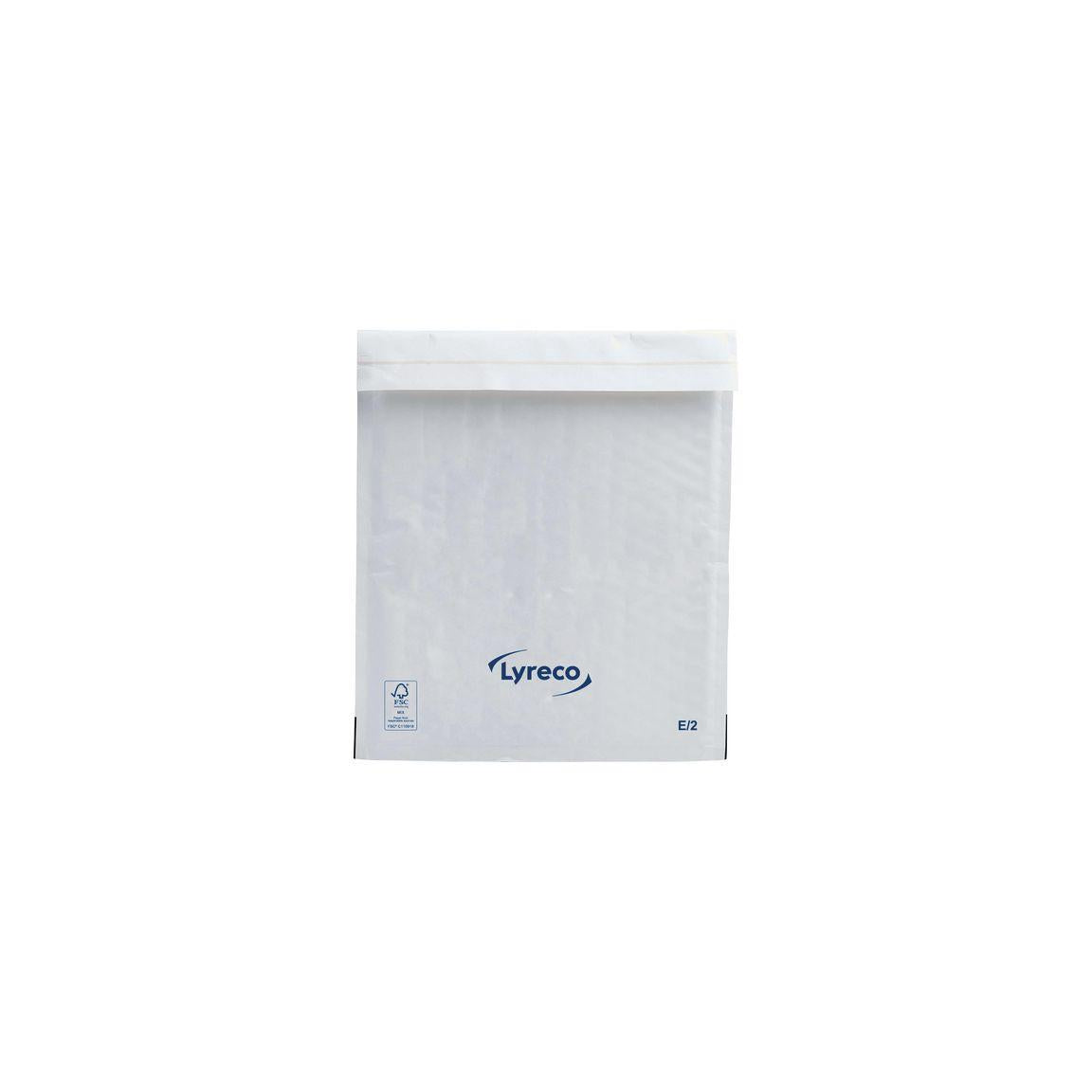 Bubble bag LYRECO 220x260mm white 100/pack
