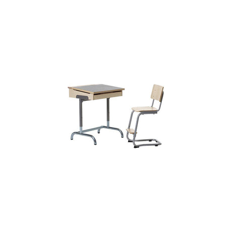 School bench FOKUS height 75-85cm light grey