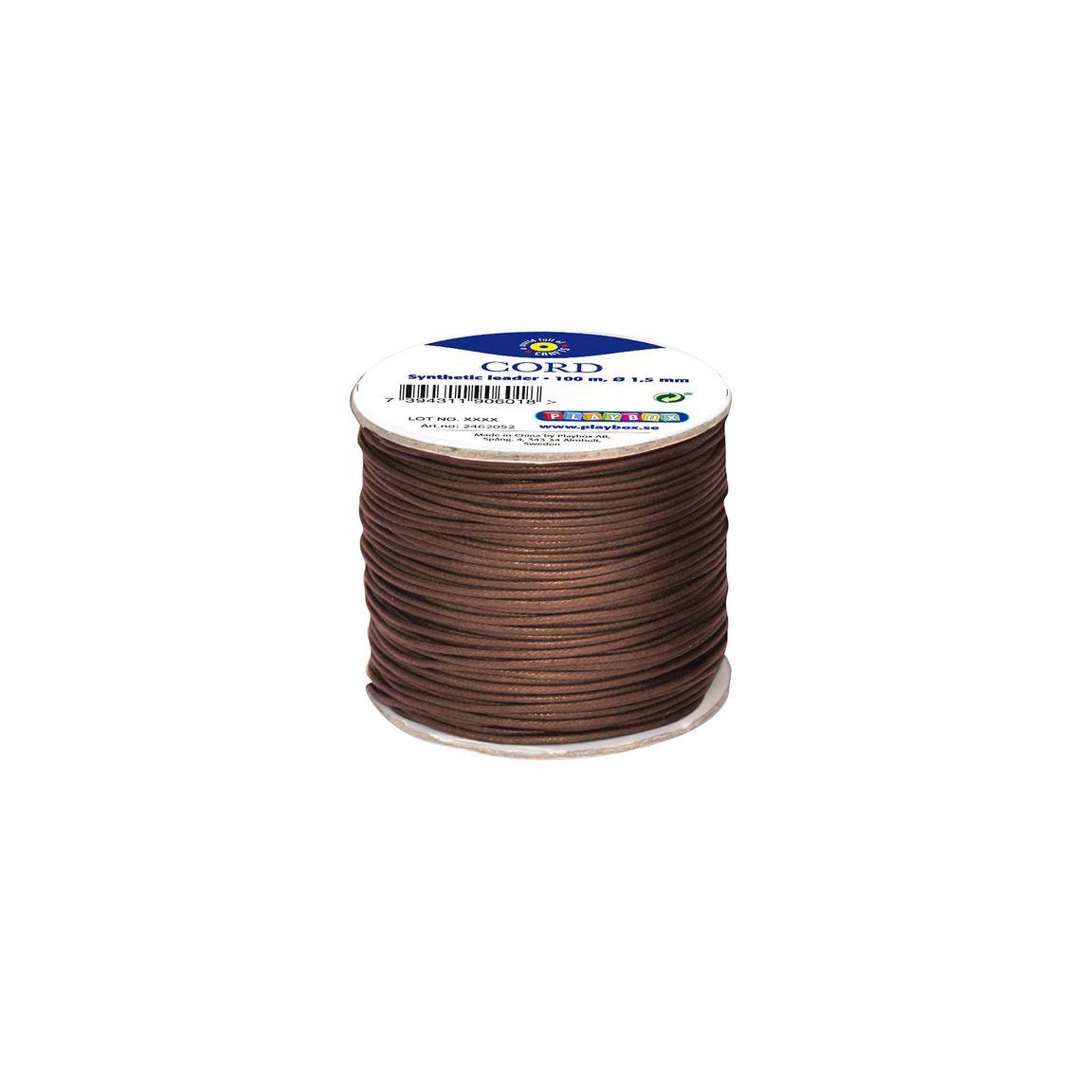 Brown imitation leather cord 100 m
