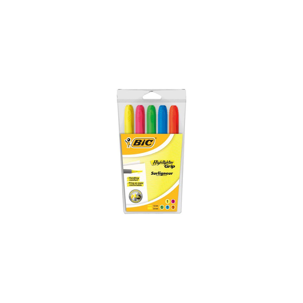 Highlighter BIC Grip 5/pack