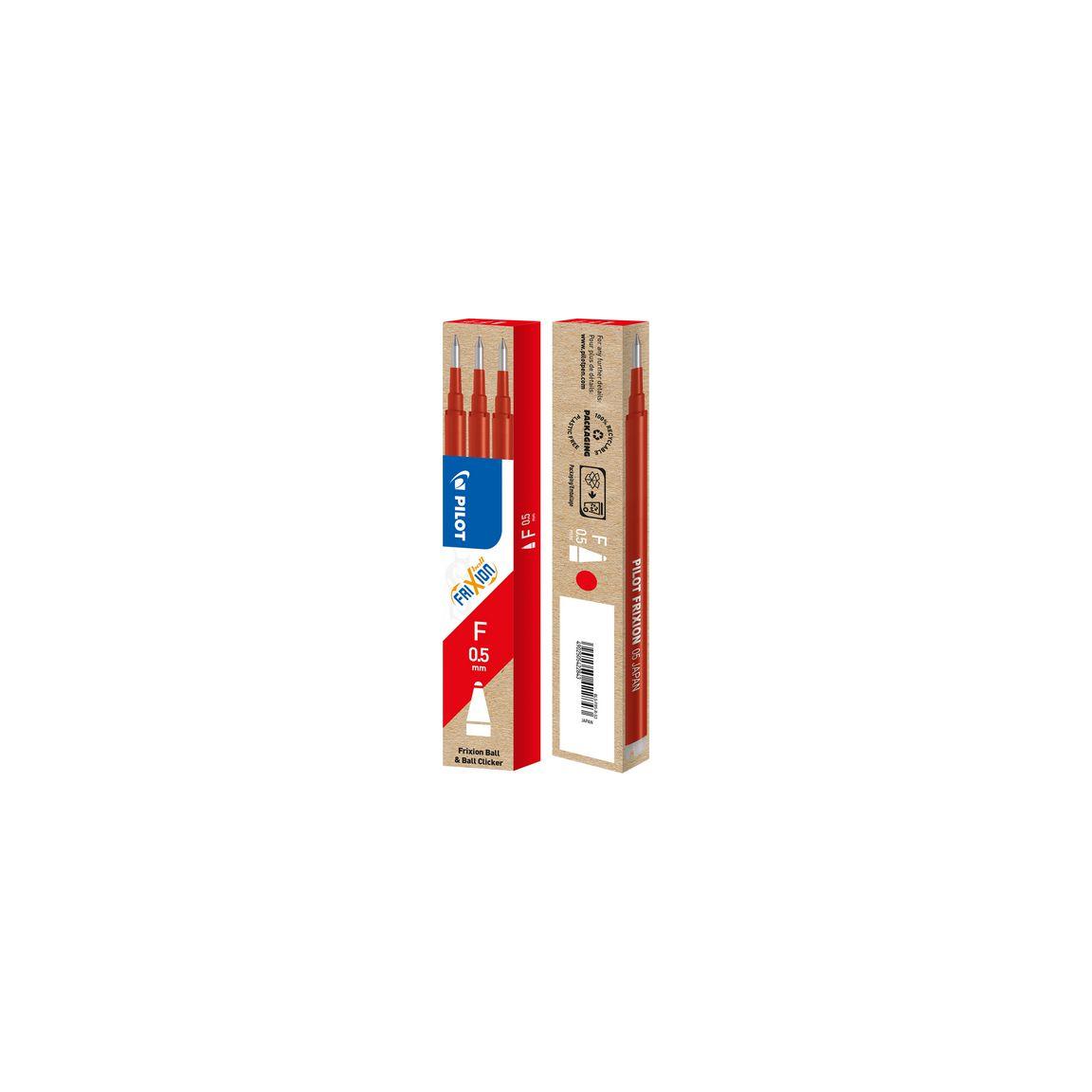 Refill PILOT Frixion 0,5mm red 3/pack