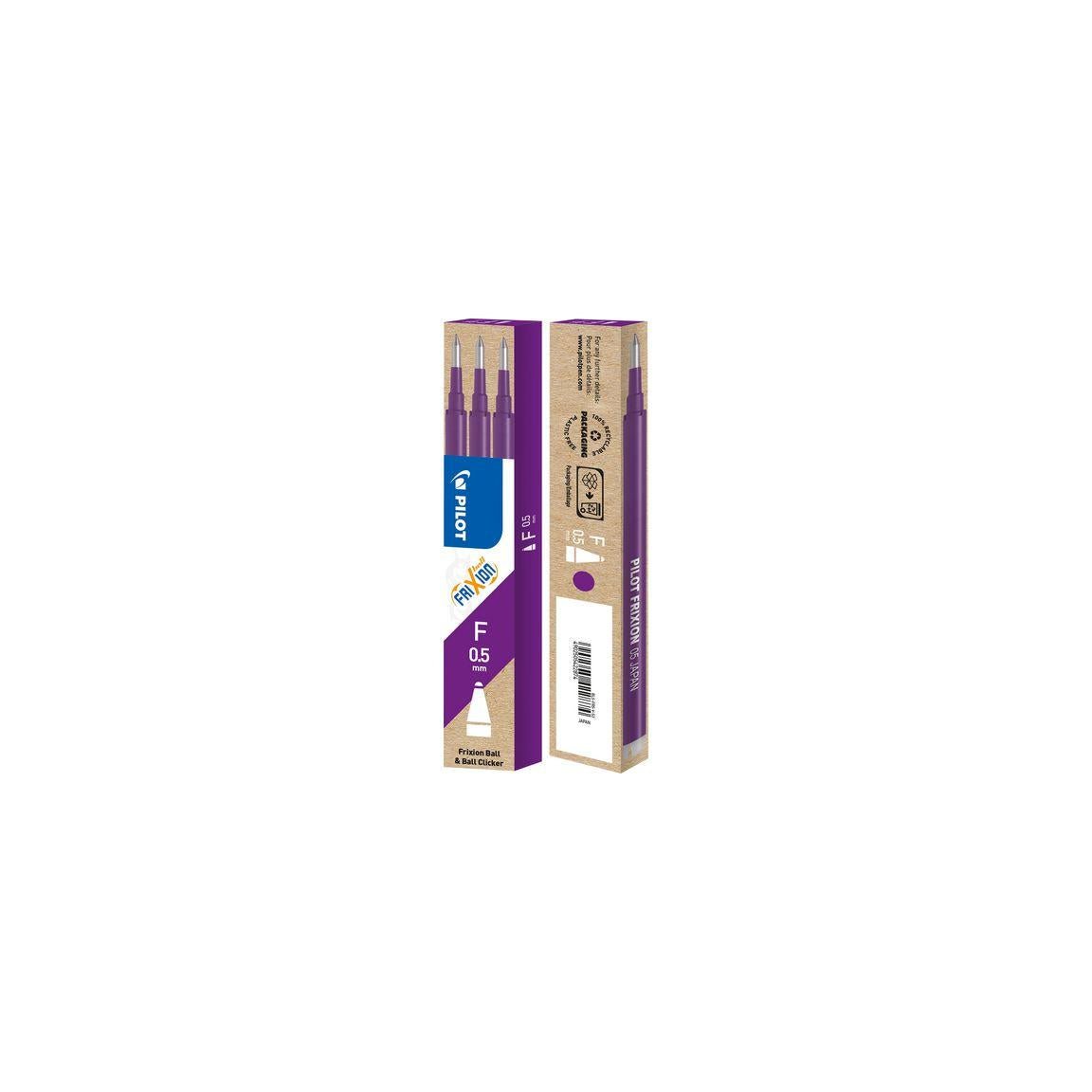Refill PILOT Frixion 0,5mm violet 3/pack
