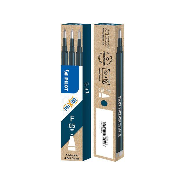 Refill PILOT Frixion 0,5mm black blue 3/pack