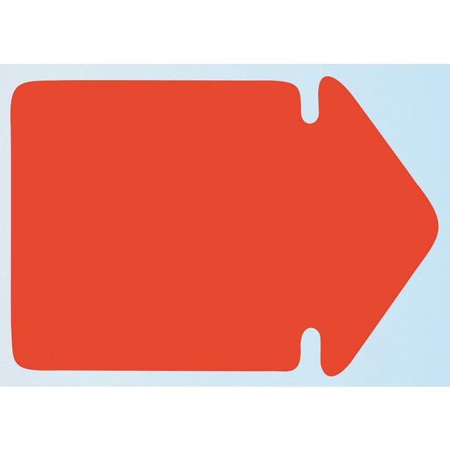 Text cardboard arrow 130x90mm fluorine red 25/pack