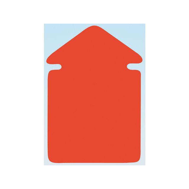 Text cardboard arrow 230x165mm red 25/pack