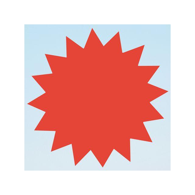 Text card star 180mm red 25/pack